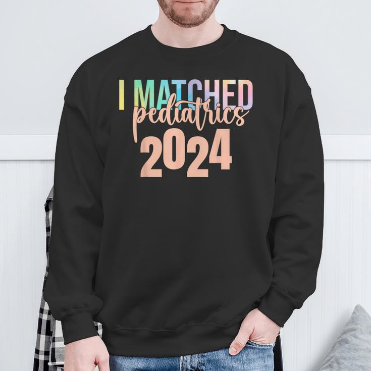 I Matched Pediatrics 2024 Medicine Match Day Tie Dye Sweatshirt Gifts for Old Men