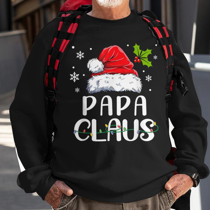 Matching Family Christmas Pajamas Xmas Lights Papa Claus Sweatshirt Gifts for Old Men