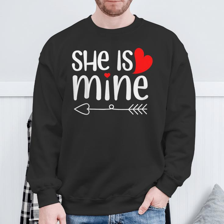 Matching His Hers He's Mine She's Mine Valentines Day Couple Sweatshirt Gifts for Old Men