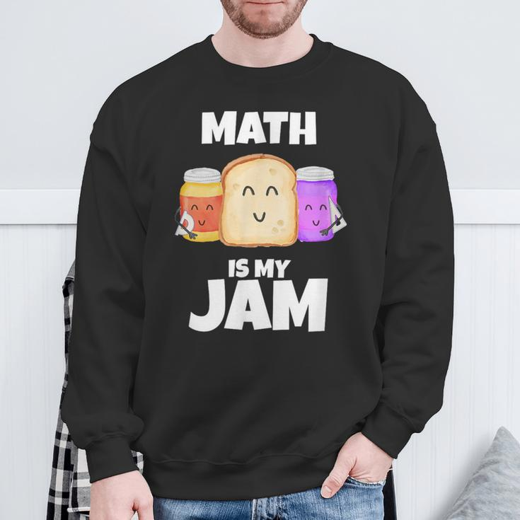Math Is My Jam Math Lover Graphic Print Sweatshirt Gifts for Old Men