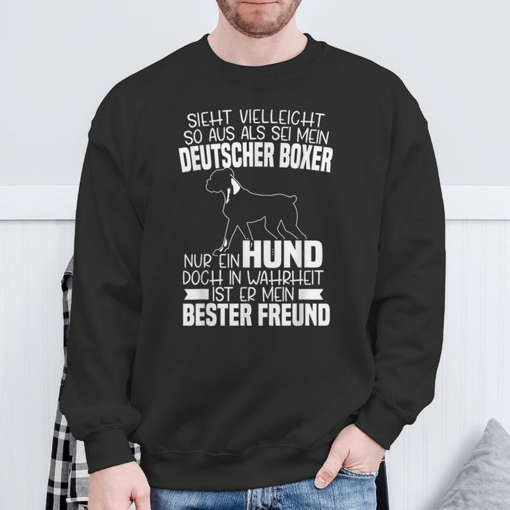 Mein Deutscher Boxer Ist Mein Beste Freund Boxer Dog Sweatshirt Geschenke für alte Männer