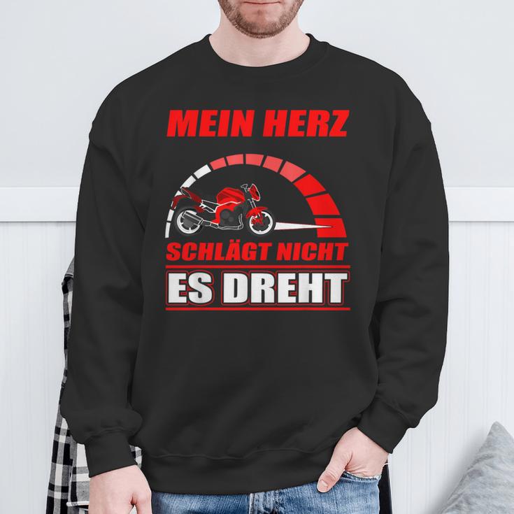 Mein Herz Schlägt Nicht Es Dreh- Motorcycle Biker Sweatshirt Geschenke für alte Männer