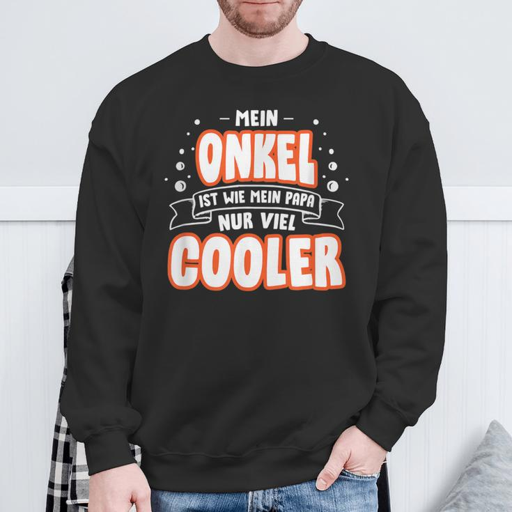 Mein Onkel Ist Wie Mein Papa Nur Viel Cooler Sweatshirt Geschenke für alte Männer
