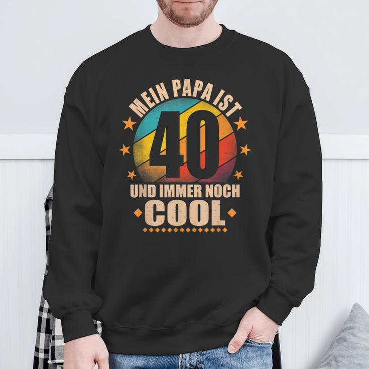 Mein Papa Ist 40 Und Richtig Cool 40Th Birthday Man Sweatshirt Geschenke für alte Männer