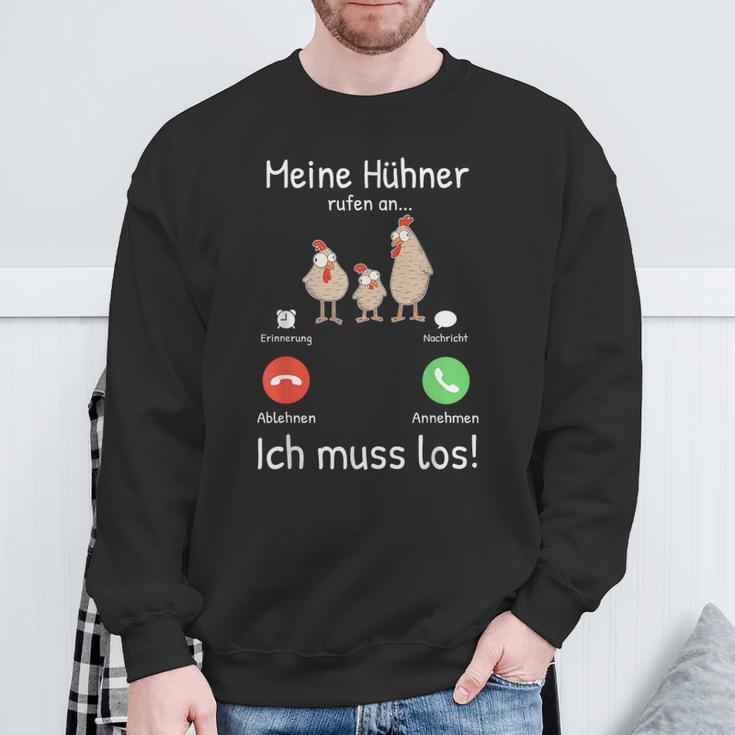 Meine Hühner Rufen An Bauer Turkey Farmer Sweatshirt Geschenke für alte Männer