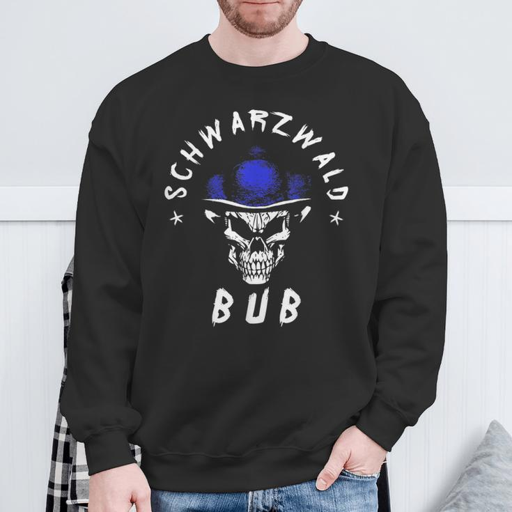 Men's Black Forest Bub Schwarzwaldbub Bollenhut Skull Black Sweatshirt Geschenke für alte Männer