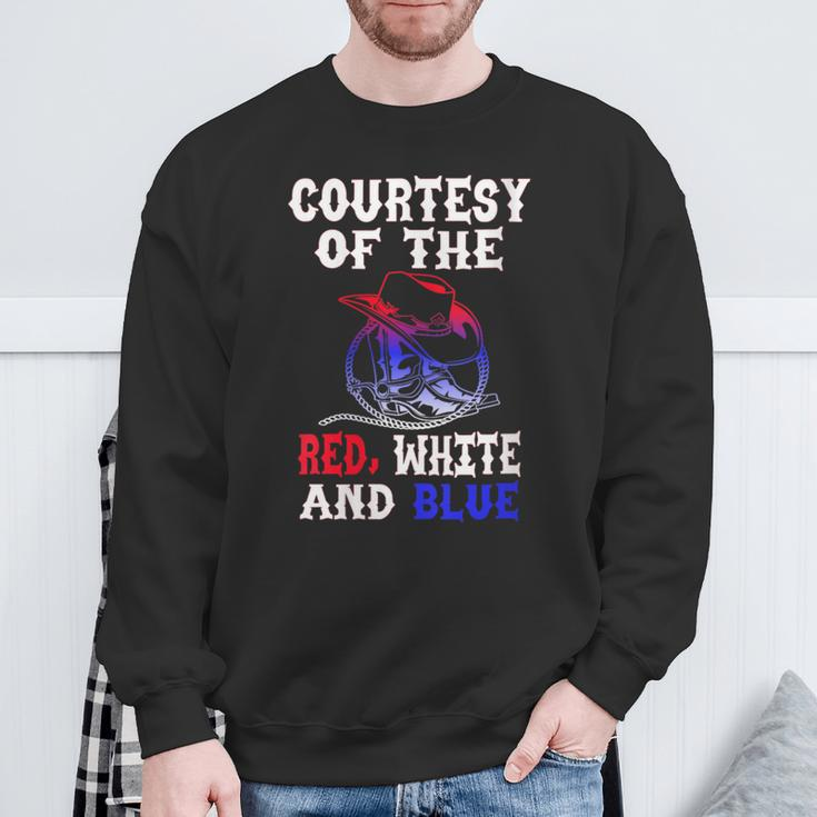 Men's Courtesy Red White And Blue Sweatshirt Gifts for Old Men