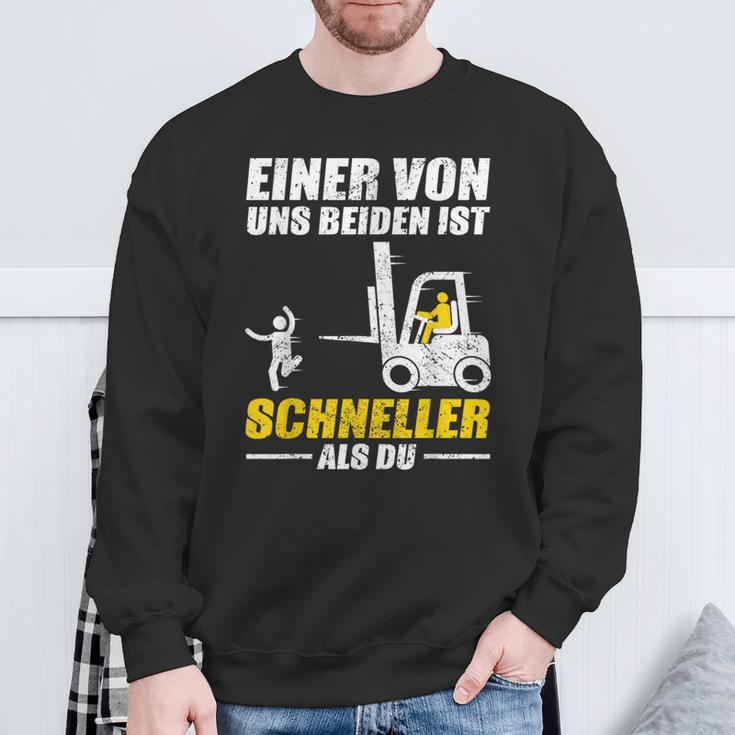 Men's Forklift Driver Lagerist Forklift Lager Worker Black S Sweatshirt Geschenke für alte Männer