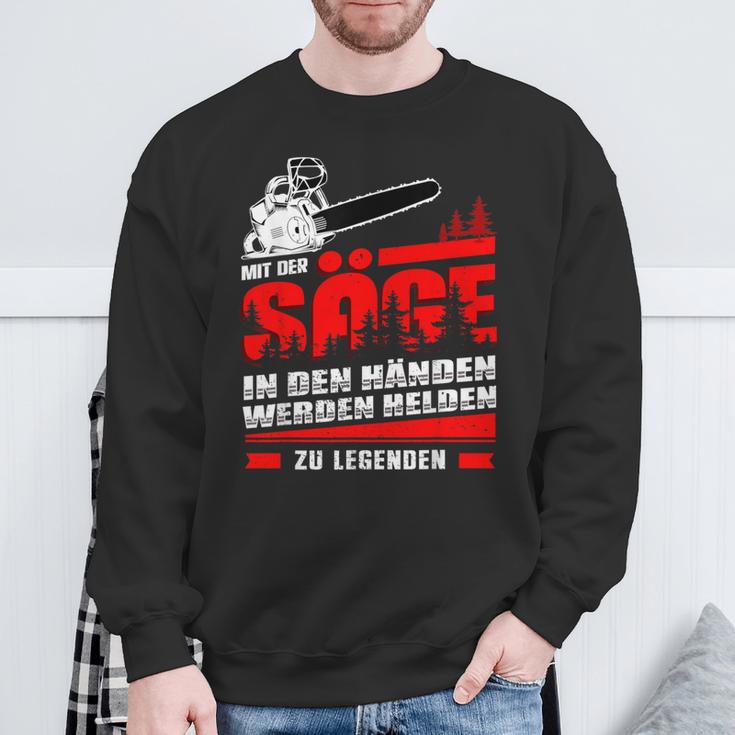 Men's Mit Der Säge In Den Hände Werden Helden Zu Legend Sweatshirt Geschenke für alte Männer