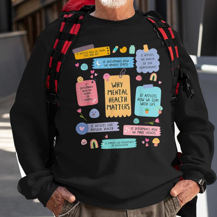 Mental Health Matters Human Brain Illness Awareness Reasons Sweatshirt Gifts for Old Men