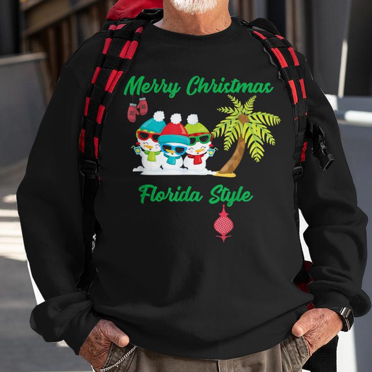 Merry Christmas Florida StyleSnowman Summer Sweatshirt Gifts for Old Men