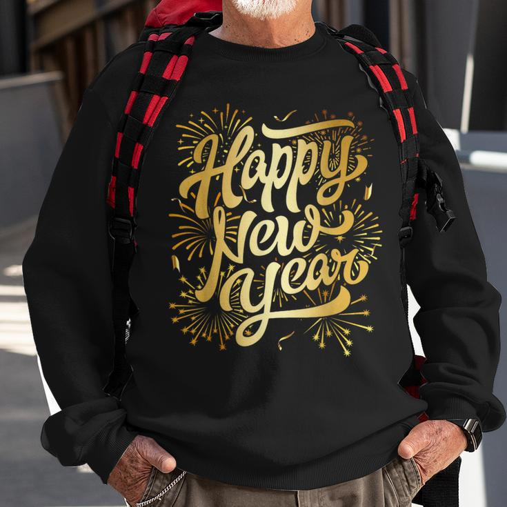 Merry Christmas Happy New Year New Years Eve Party Fireworks Sweatshirt Gifts for Old Men