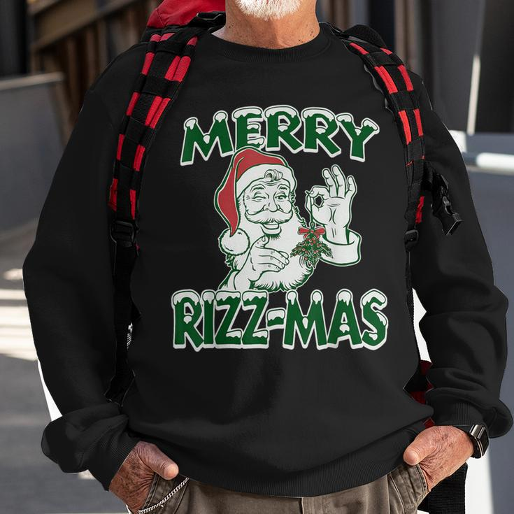 Merry Rizz-Mas Santa Christmas Sweatshirt Gifts for Old Men