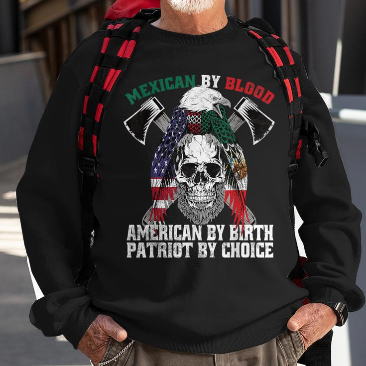 Mexican By Blood American By Birth Patriot By Choice Eagle Sweatshirt Gifts for Old Men