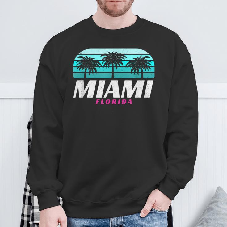 Miami Souvenir Vintage 80S Beach South Beach Florida Sweatshirt Gifts for Old Men