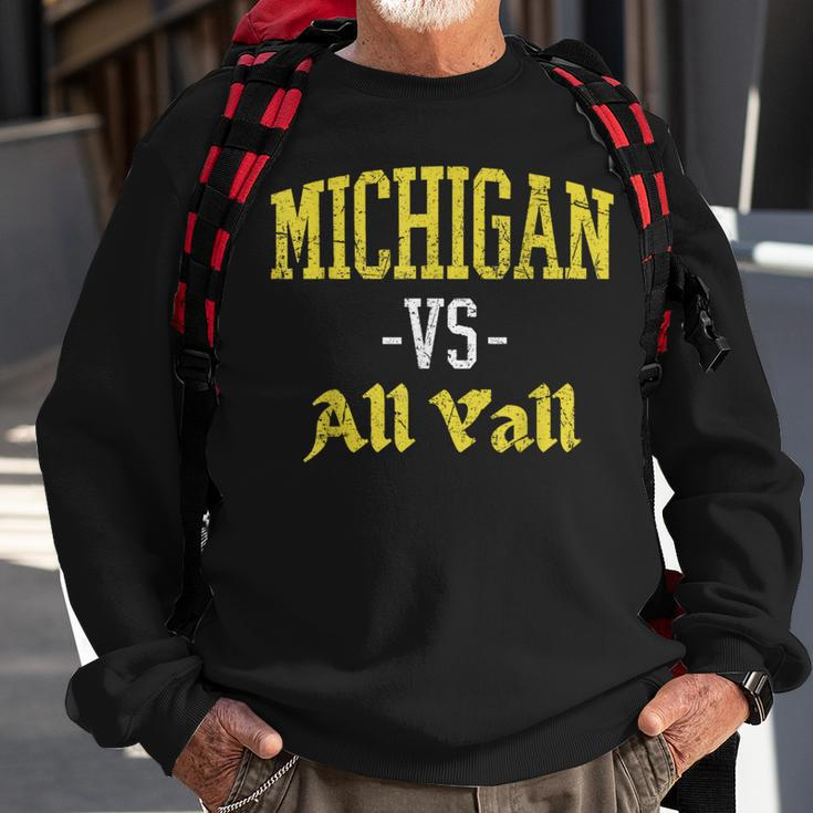 Michigan Vs All Y'all Throwback Vintage Sweatshirt Gifts for Old Men