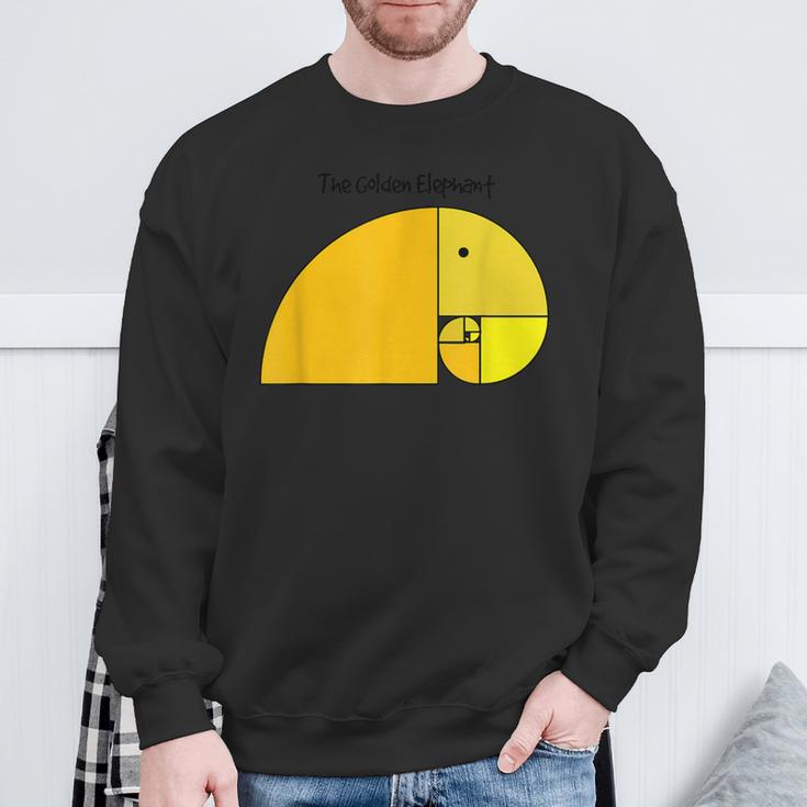 Minimalistisches Geometrisches Elefanten-Design Unisex Sweatshirt, Stilvolles Mode-Tee Geschenke für alte Männer