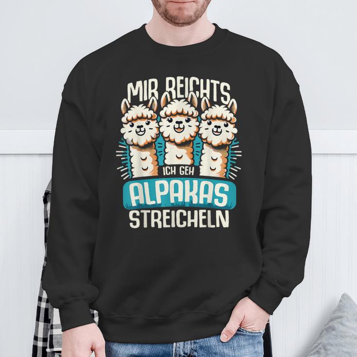 Mir Reichts Ich Geh Alpakas Stroking Lama Alpaca Hiking Sweatshirt Geschenke für alte Männer