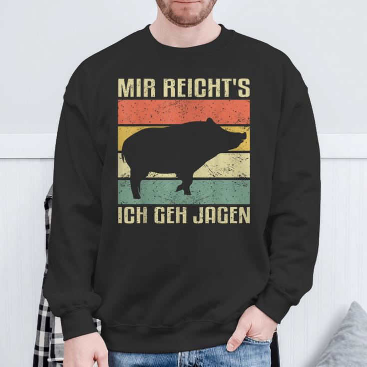 With Mir Reicht's Ich Geh Hagen Wild Boar Hunting Hunter S Sweatshirt Geschenke für alte Männer