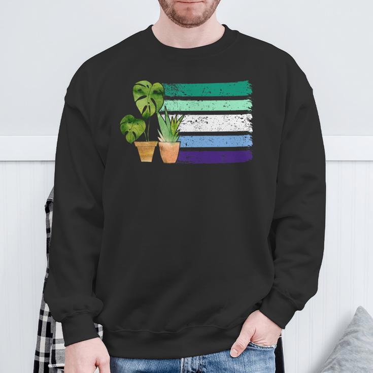 Mlm Pride Plants Lgbt Gay Male Flag Gardener Gardening Sweatshirt Gifts for Old Men