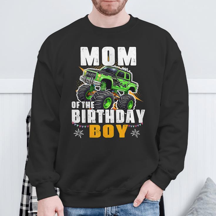 Mom Of The Birthday Boy Monster Truck Birthday Family Sweatshirt Gifts for Old Men