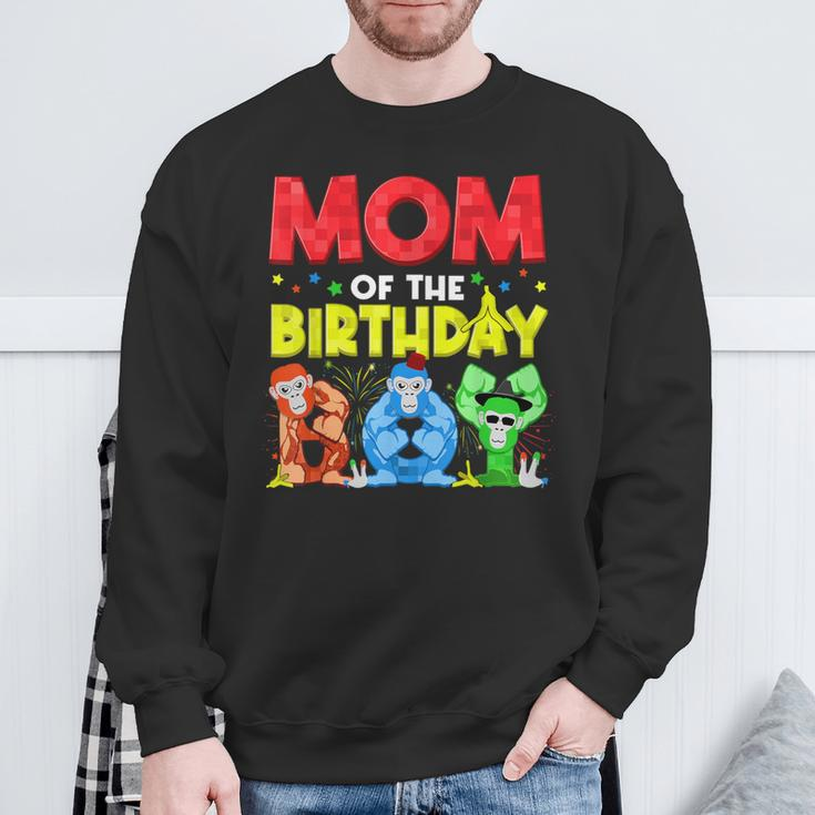Mom And Dad Birthday Boy Gorilla Game Family Matching Sweatshirt Gifts for Old Men