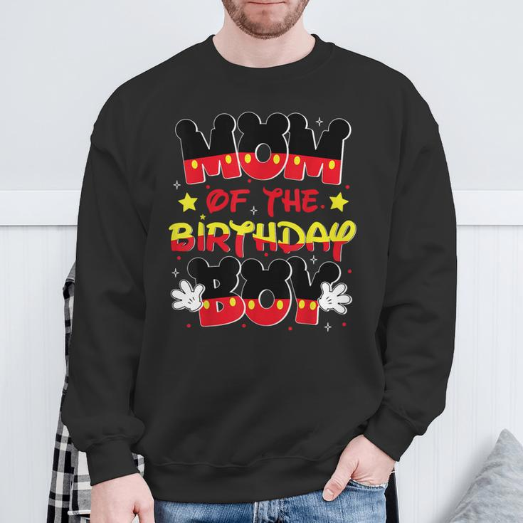 Mom And Dad Birthday Boy Mouse Family Matching Sweatshirt Gifts for Old Men