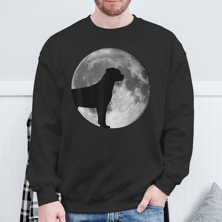 Mondlicht Labrador Silhouette Herren Sweatshirt, Hundeliebhaber Design Geschenke für alte Männer