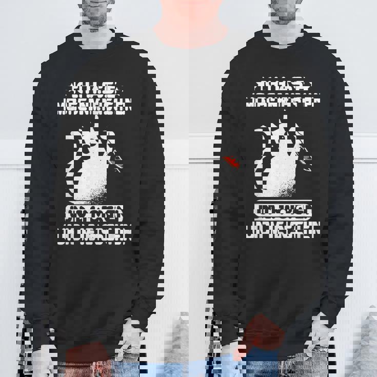 Morgenmuffel Morgen Und Menschen Ich Hasse Morgenschen Sweatshirt Geschenke für alte Männer