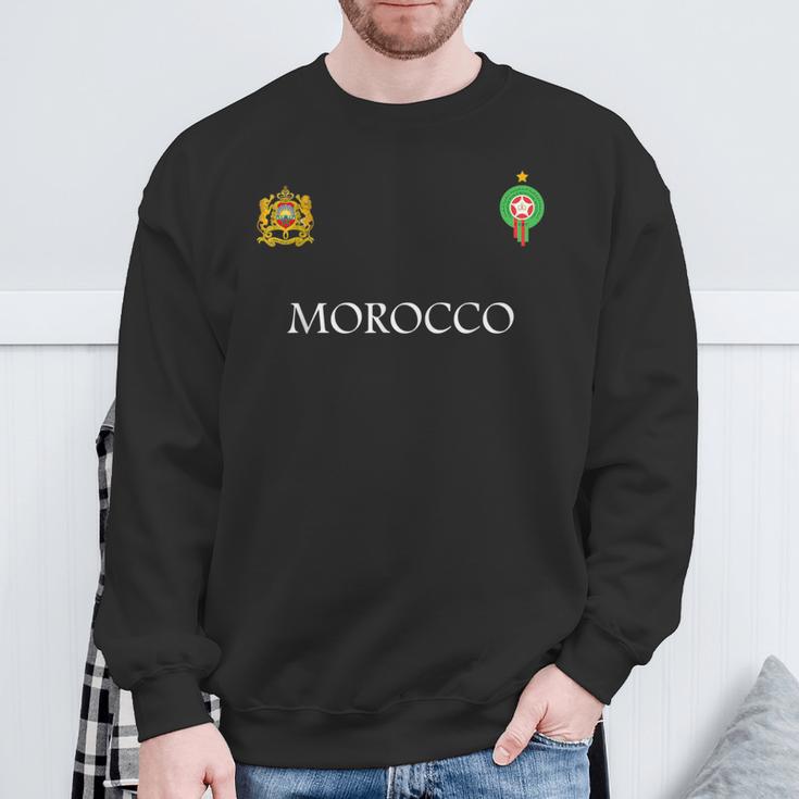 Morocco Flagintage Style Retro Morocco Football Morocco S Sweatshirt Geschenke für alte Männer