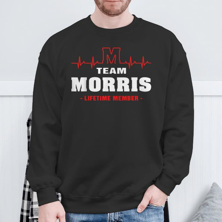 Morris Surname Last Name Family Team Morris Lifetime Member Sweatshirt Gifts for Old Men