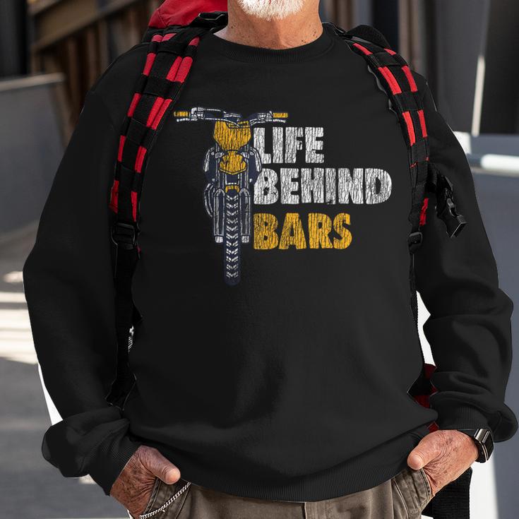 Motocross Life Behind Dirt Bike Bars Dirt Bike Sweatshirt Gifts for Old Men