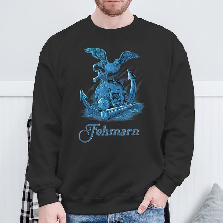 Möwe Auf Schädel Insel Fehmarn Sweatshirt Geschenke für alte Männer