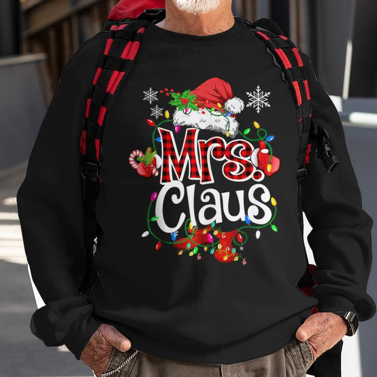 Mr And Mrs Claus Couples Santa Christmas Lights Pajamas Sweatshirt Gifts for Old Men