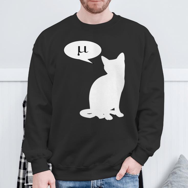 Mu Cat Greek Letter Mew Meow Miu Sweatshirt Gifts for Old Men