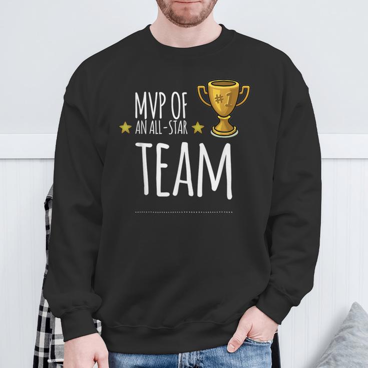 Mvp Of An All-Star Team With Trophy And Stars Graphic Sweatshirt Gifts for Old Men