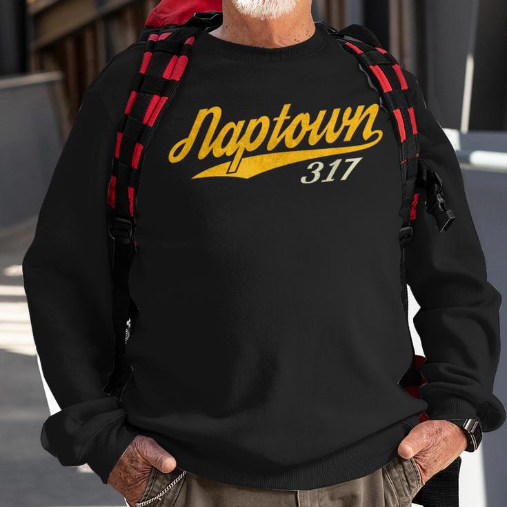 Naptown 317 Naptown Area Code Vintage Pride City Sweatshirt Gifts for Old Men