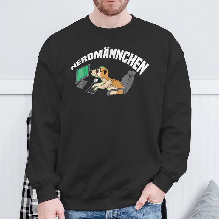 Nerdmännchen Programmer Gaming Meerkat Gamer Sweatshirt Geschenke für alte Männer