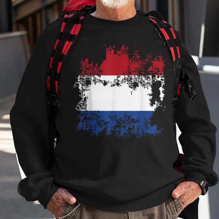 The Netherlands Holland Flag King's Day Holiday Sweatshirt Gifts for Old Men