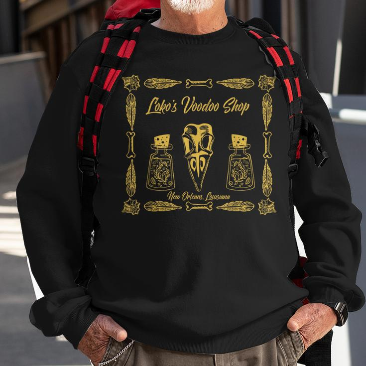New Orleans Louisiana Voodoo Shop Souvenir Sweatshirt Gifts for Old Men
