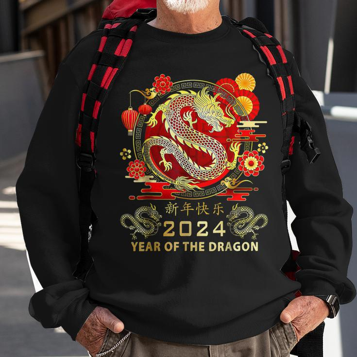 New Year 2024 Dragon Lunar New Year Year Of The Dragon Sweatshirt Gifts for Old Men