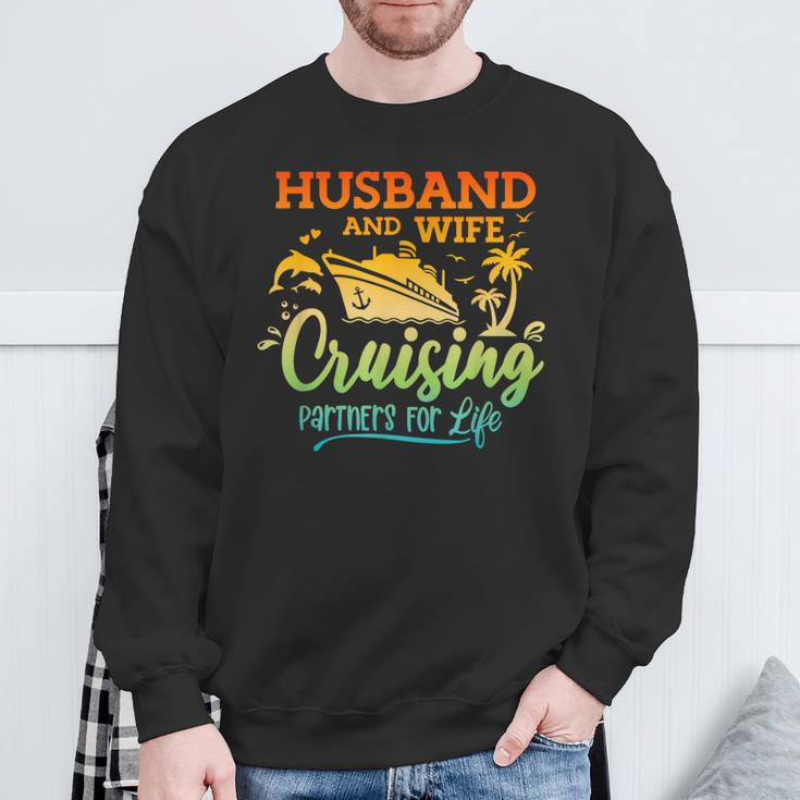 Newlywed Couple Married Cruising Partners For Life Cruise Sweatshirt Gifts for Old Men