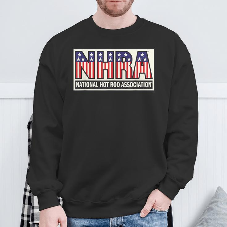 Nhra Stars & Stripes Logo Sweatshirt Gifts for Old Men