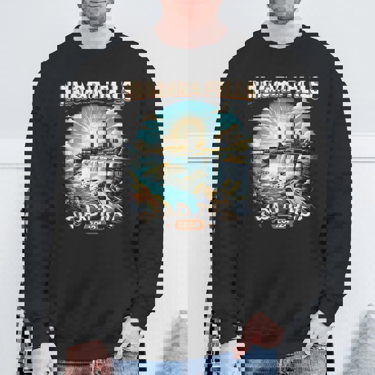 Niagara Falls Road Trip 2024 Family Trip Summer Vacation Sweatshirt Gifts for Old Men