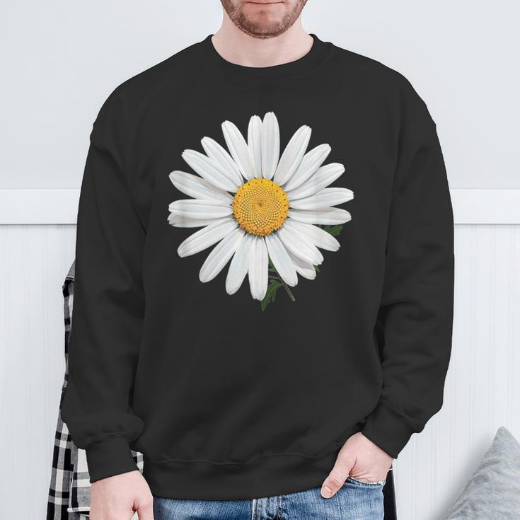 Nice White Daisies Flower Sweatshirt Gifts for Old Men