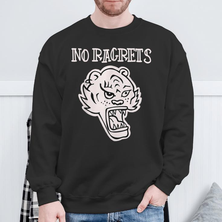 No Regrets Ragrets Sucky Panther Tiger Tat Sweatshirt Gifts for Old Men