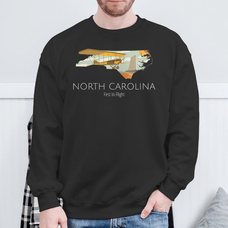 North Carolina Proud State Motto First In Flight Sweatshirt Gifts for Old Men