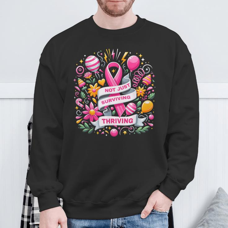 Not Just Surviving Thriving Graphic Sweatshirt Gifts for Old Men