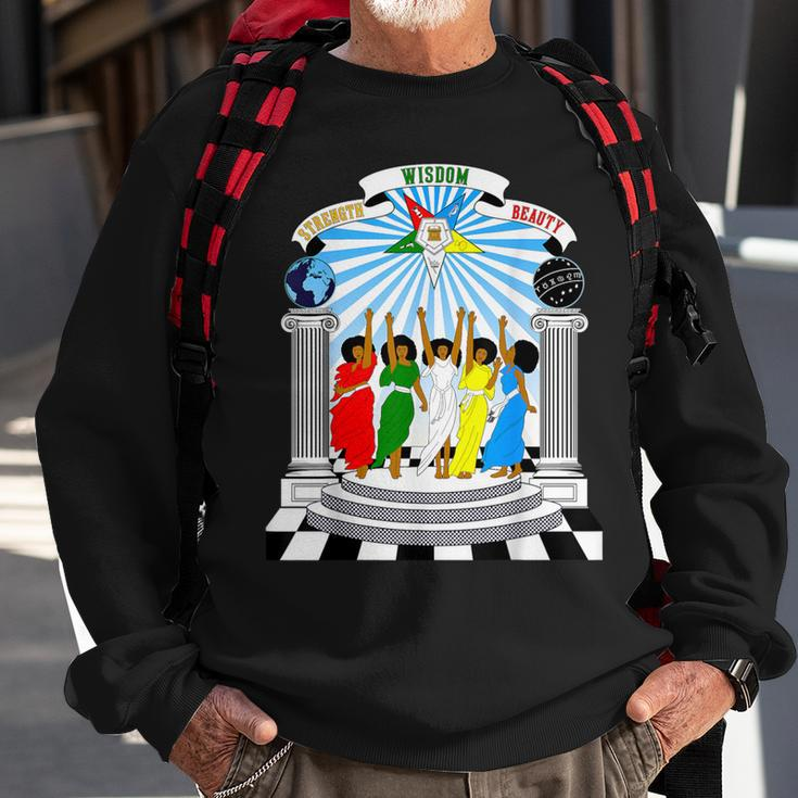 Oes Strength Wisdom Beauty Sisters Order Of The Eastern Star Sweatshirt Gifts for Old Men