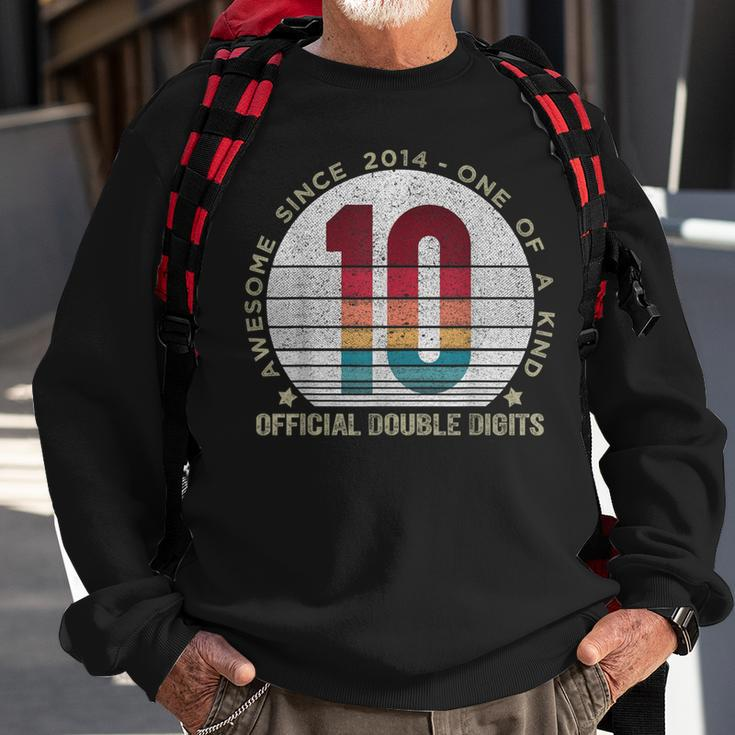 Official Double Digits 10Th Birthday 10 Year Old Sweatshirt Gifts for Old Men